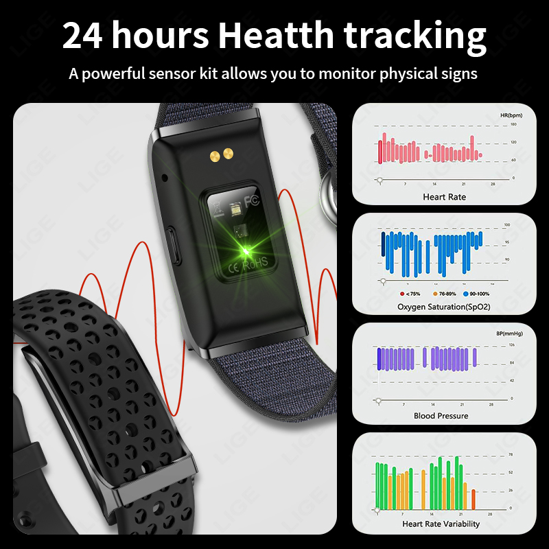 LIGE 스마트 시계 심박수 혈압 모니터 걸음계기 스포 - Health Wellness Bracelet 리뷰 및 가격