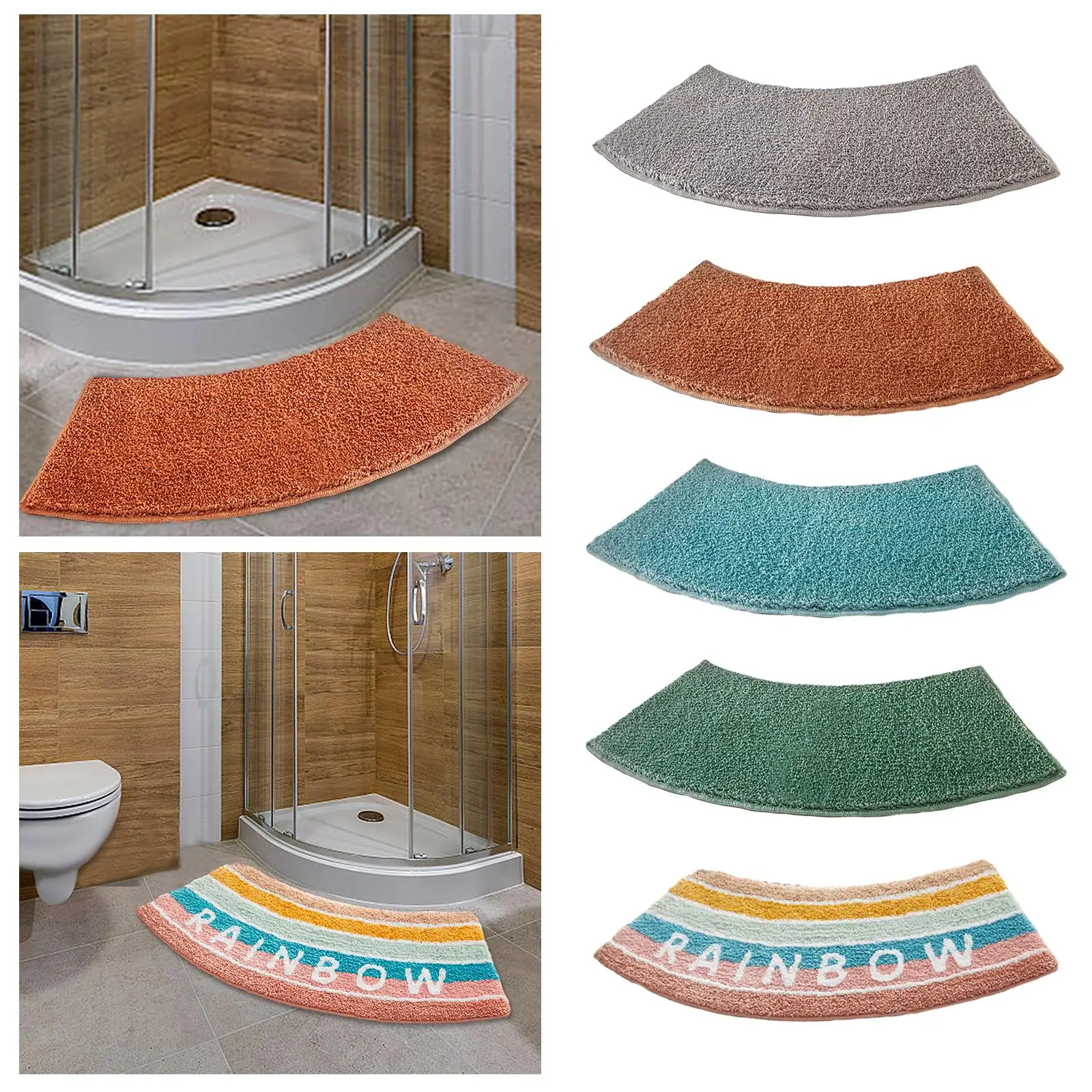 세면실, 욕실, 세탁실 등에 사용할 수 있는 곡선형 샤 - Bamboo Bath Mat 리뷰 및 가격