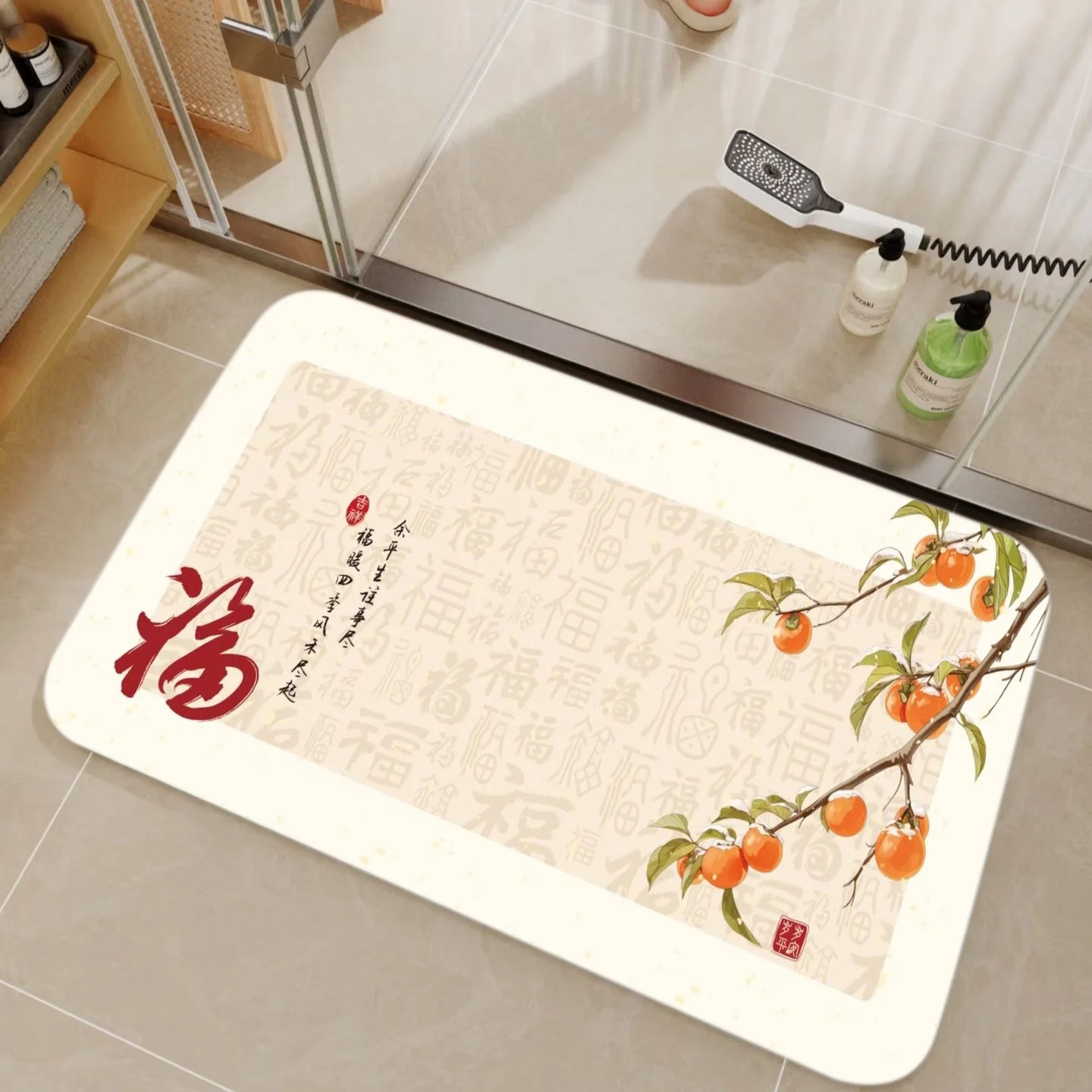 VIKAMA 대나무 및 중국 서예 문양이 새겨진 규조토 - Bamboo Bath Mat 리뷰 및 가격