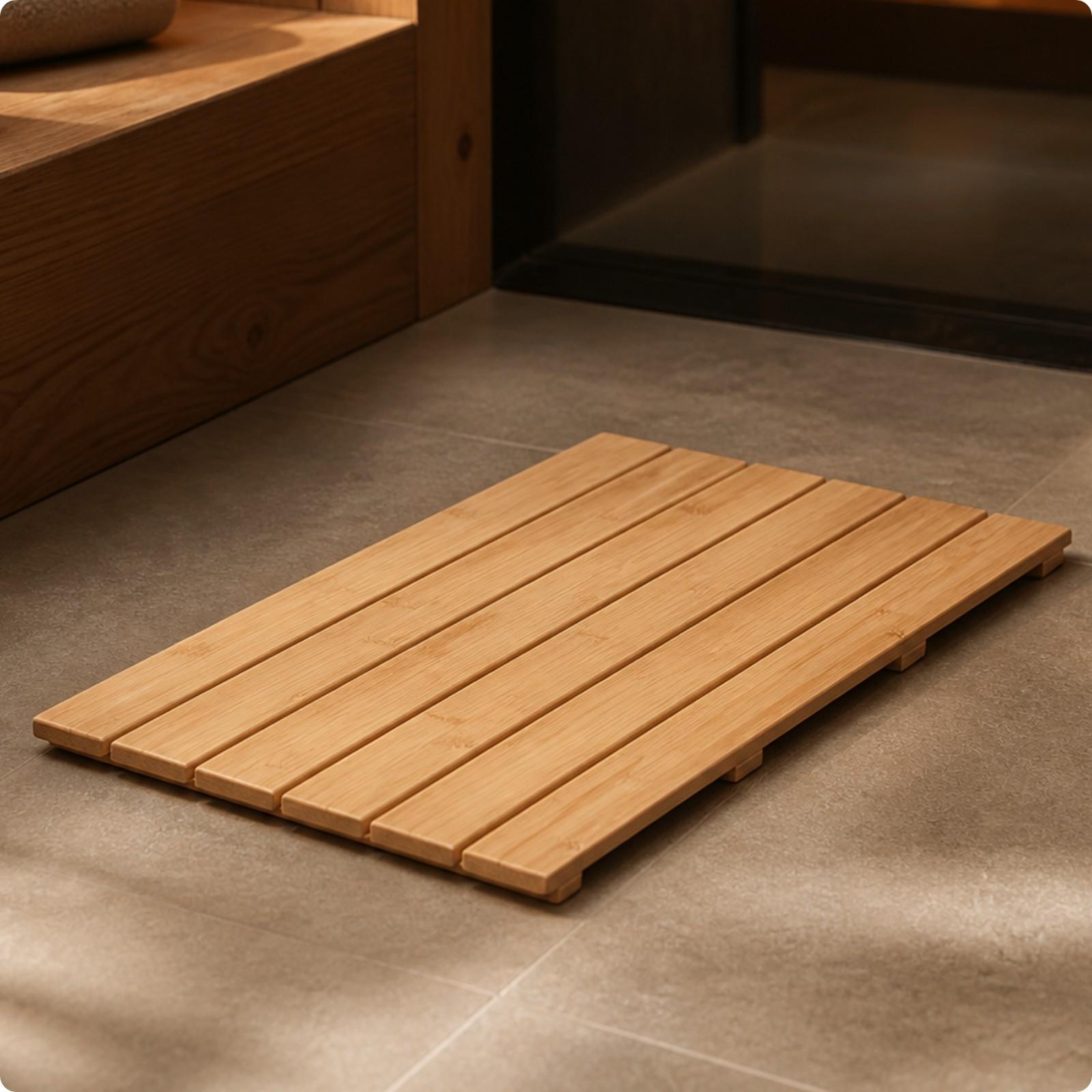 대나무 소재의 빠르게 물기를 흡수하는 욕실 매트, 주방 - Bamboo Bath Mat 리뷰 및 가격