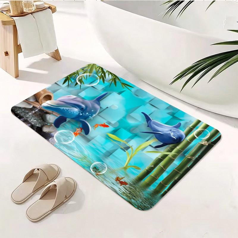 1개입, 물고기 모양의 대나무 소재 현관 매트, 부드럽 - Bamboo Bath Mat 리뷰 및 가격