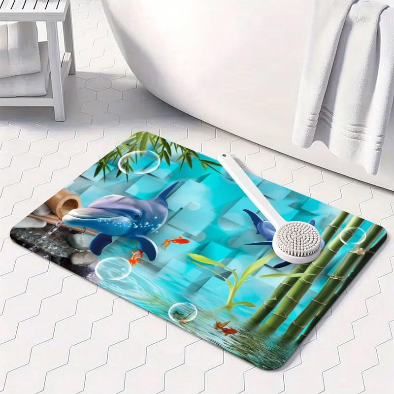 1개입, 물고기 모양의 대나무 소재 현관 매트, 부드럽 - Bamboo Bath Mat 리뷰 및 가격